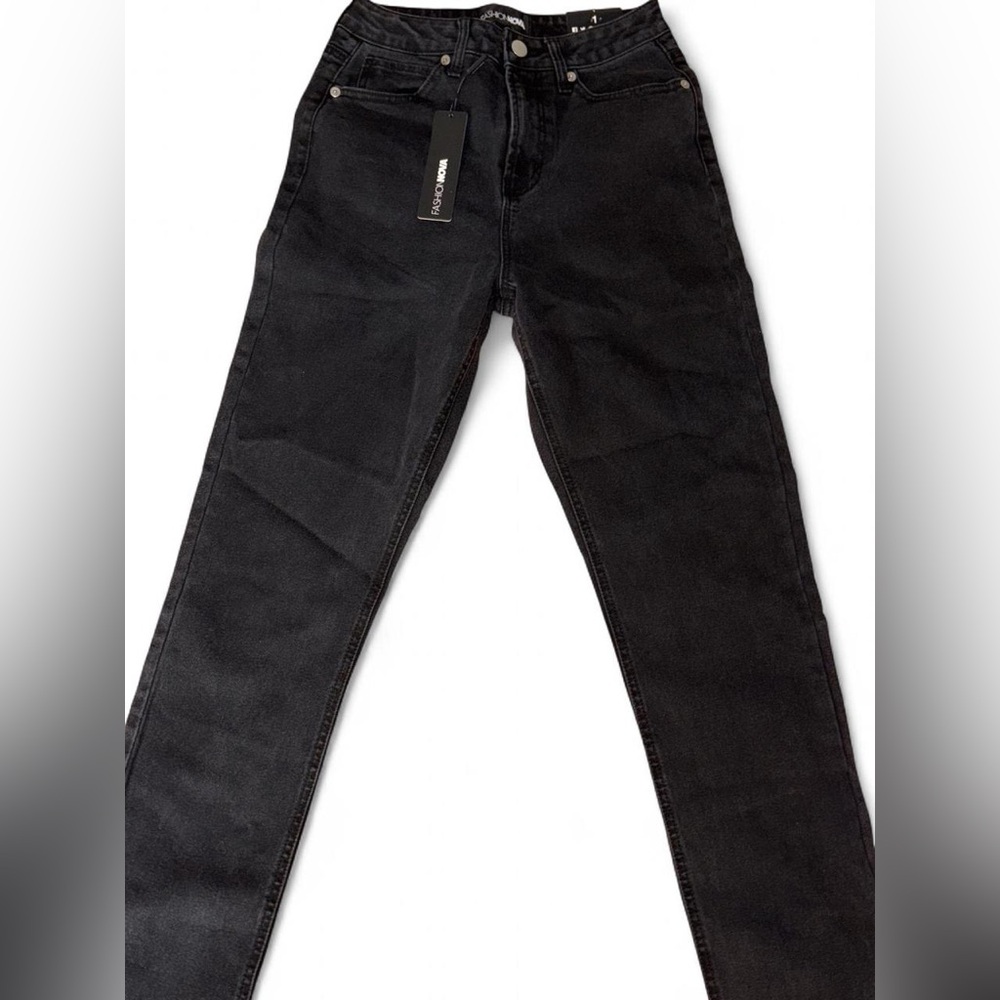 Women fashion nova brand new black denim jeans
